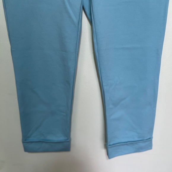 Betabrand Cropped Cuffed Pants Size L Petite in Sky Blue Color - Picture 5 of 9